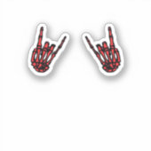 Sticker Skeleton Hand Heart Roll & Red Classic (Recto)
