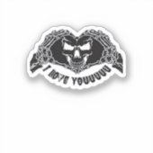 Sticker Skeleton Hands Skull, Halloween Design Pour Backgr (Recto)