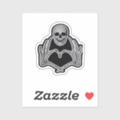 Sticker Skeleton Heart Hands Classic (Feuille)