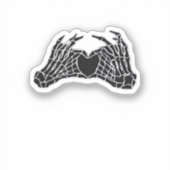 Sticker Skeleton Heart Hands - Classique (Recto)
