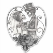 Sticker Skeleton Love Couple Mariage Mariage (Devant)