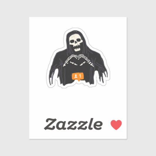 Sticker Skeleton Pur-Coeur Follower Classic (Feuille)