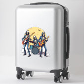 Sticker Skeleton Rock Band � Funny Halloween Shirt (Sur valise)