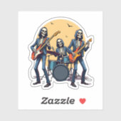 Sticker Skeleton Rock Band � Funny Halloween Shirt (Feuille)