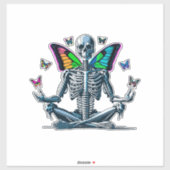 Sticker Skeleton Yoga (Feuille)