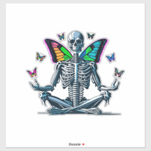 Sticker Skeleton Yoga