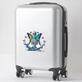 Sticker Skeleton Yoga (Sur valise)