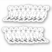 Sticker Skeletons dansants Halloween (Devant)