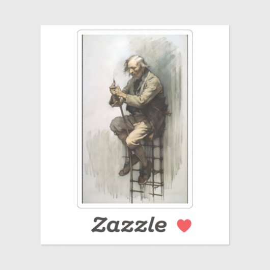 Sticker Sketch Old Man (Feuille)