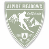 Sticker Ski alpin Meadows Californie (Devant)
