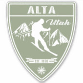 Sticker Ski Alta Utah (Devant)