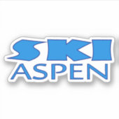 Sticker Ski Aspen, Sticker Aspen, Colorado, (Devant)