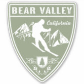 Sticker Ski Bear Valley Californie (Devant)