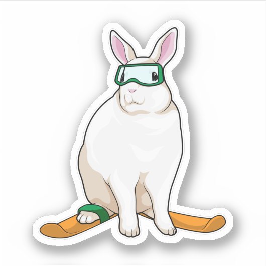 Sticker Ski Bunny Skier (Devant)