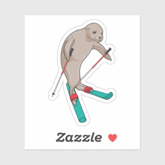 Sticker Ski de Seal (Feuille)