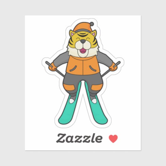 Sticker Ski de Tiger (Feuille)