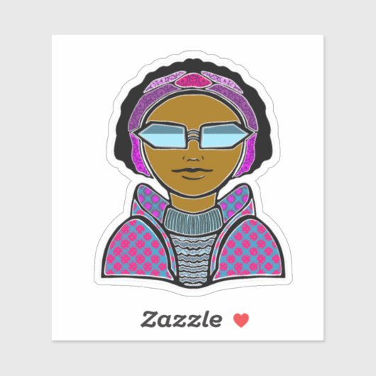 Sticker Ski d'hiver (Feuille)