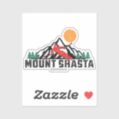 Sticker Ski du Mont Retro Shasta (Feuille)