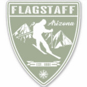 Sticker Ski Flagstaff Arizona (Devant)