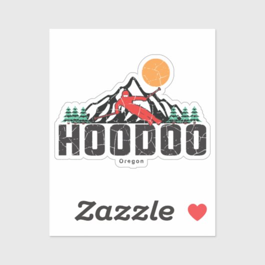 Sticker Ski Hoodoo Retro (Feuille)