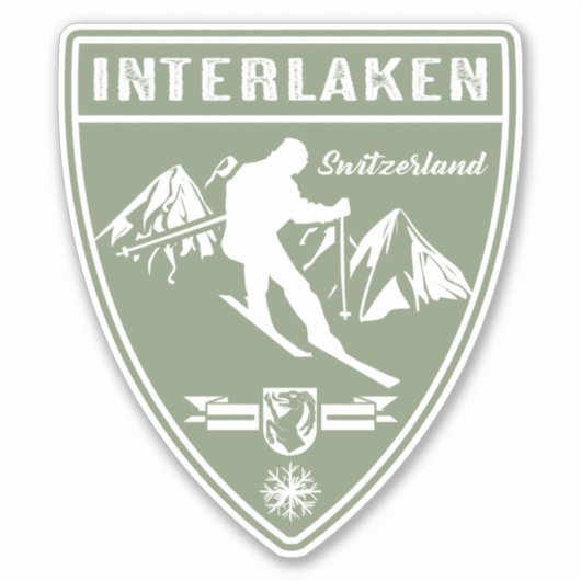 Sticker Ski Interlaken Suisse (Devant)