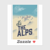 Sticker Ski Les Alpes (Feuille)