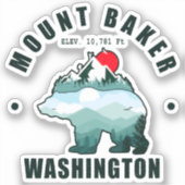 Sticker Ski Mount Baker Washington Bear Mountains (Recto)