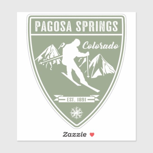 Sticker Ski Pagosa Springs Colorado (Feuille)