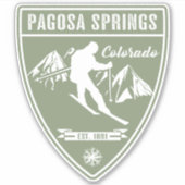 Sticker Ski Pagosa Springs Colorado (Devant)