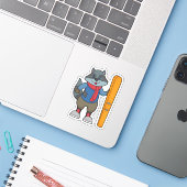 Sticker Ski Racoon (Ordinateur portable avec iPhone)