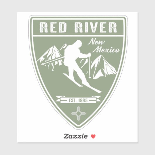 Sticker Ski Red River Nouveau-Mexique (Feuille)
