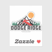 Sticker Ski Retro Dodge Ridge (Feuille)