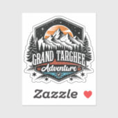 Sticker Ski Retro Grand Targhee (Feuille)