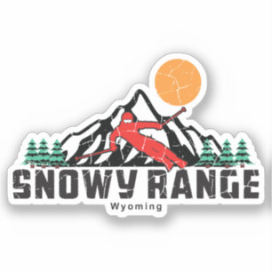 Sticker Ski Retro Snowy Range