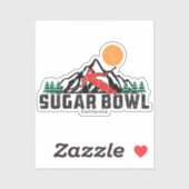 Sticker Ski Retro Sugar Bowl (Feuille)