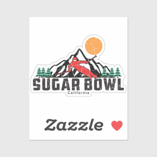 Sticker Ski Retro Sugar Bowl (Feuille)