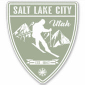 Sticker Ski Salt Lake City Utah (Devant)