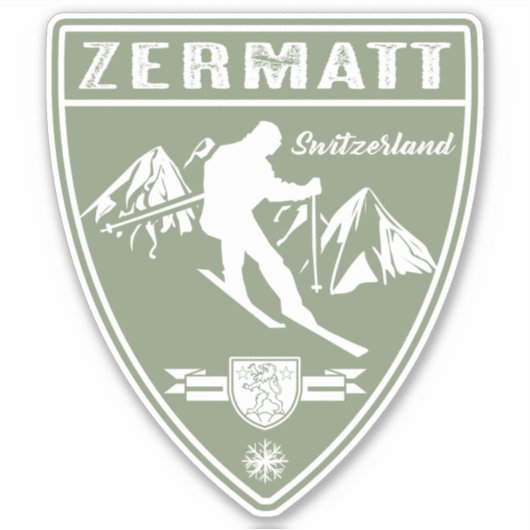 Sticker Ski Zermatt Suisse (Devant)