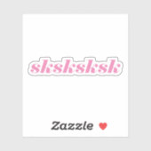 Sticker Sksksksksksksksksk rose mignon (Feuille)