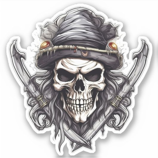 Sticker Skull and Crossbones (Devant)