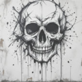STICKER SKULL DE STYLE GRAFFITI (Devant)