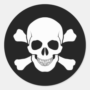 STICKER SKULL ET CROSSBONES