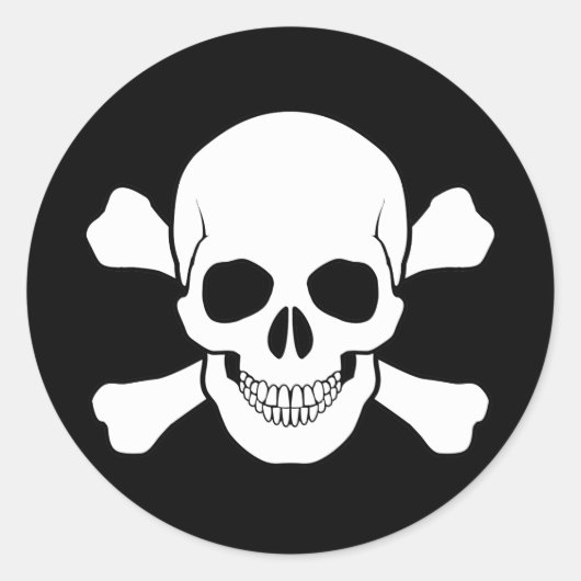STICKER SKULL ET CROSSBONES (Devant)