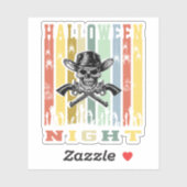 Sticker Skull Gun (Feuille)
