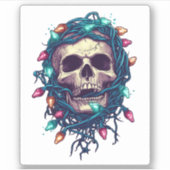 Sticker Skullmas � drôles Xmas Squelette (Devant)