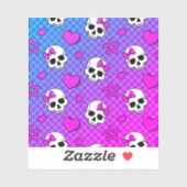 Sticker Skully Pop Kawaii (Feuille)