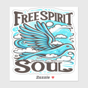 Sticker Sky Bird avec l'esprit et l'âme libres