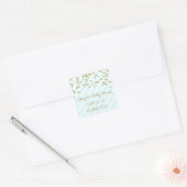 Sticker Sky Blue Gold Stripes Baby shower Favorise (Enveloppe)