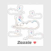 Sticker Sky Bunny - Dessin Stylisé Simple (Feuille)