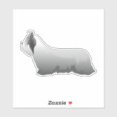 Sticker Skye Terrier Chien race Vue latérale Silhouette (Feuille)